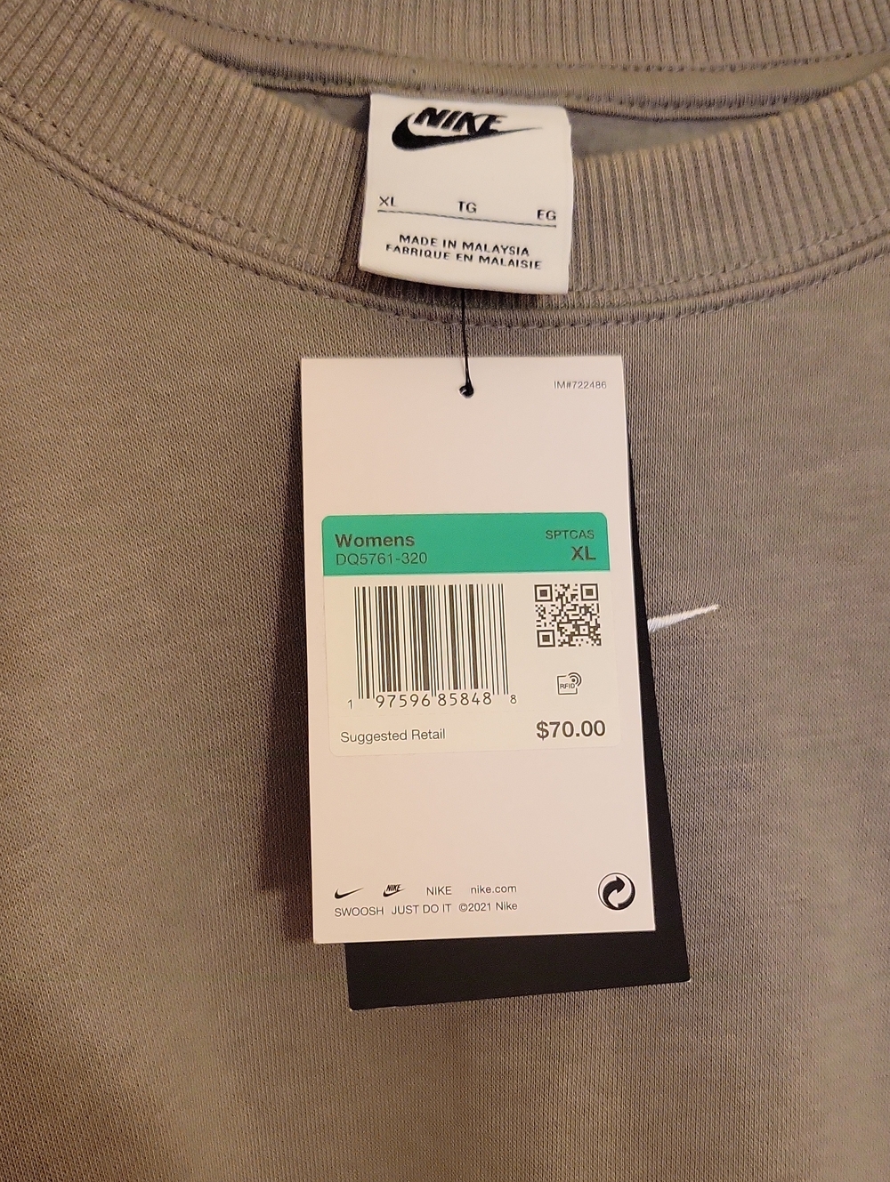 NWT Nike Sportswear Phoenix Fleece Oversized Crewneck Sweatshirt - Picture 7 of 7